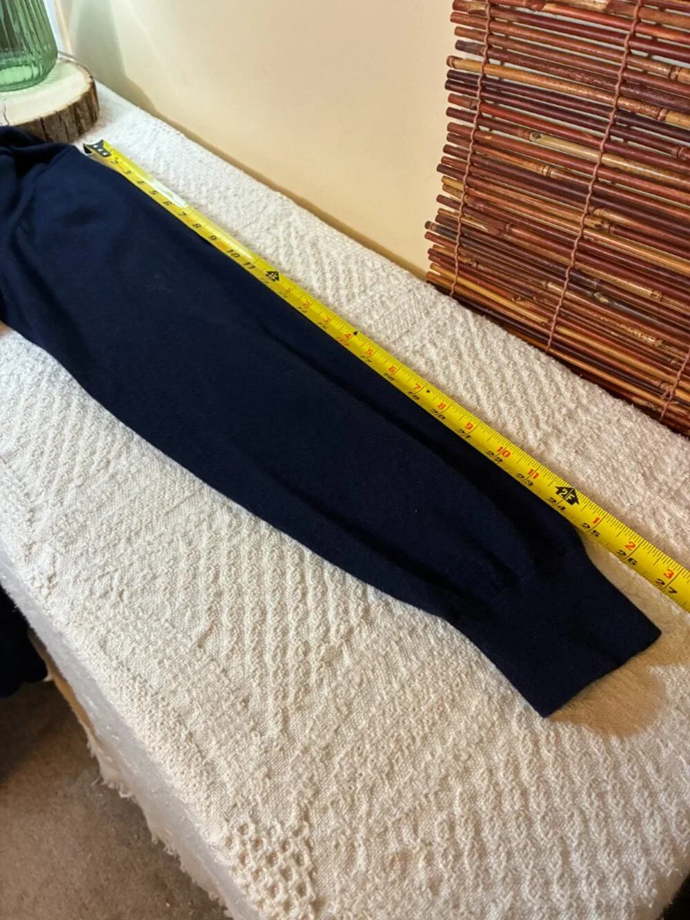 L.L. Bean Men's Large Navy Cotton Cashmere Crewneck Sweater Quiet Luxury